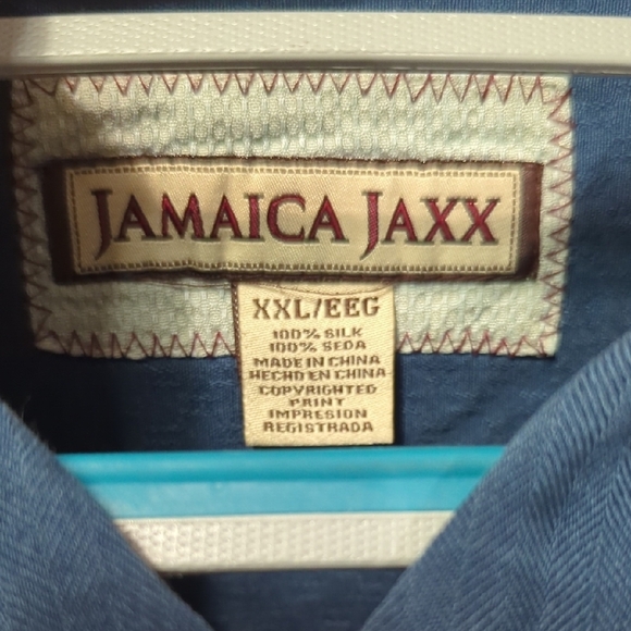 Jamaica Jaxx Navy Silk Shirt - Picture 2 of 5